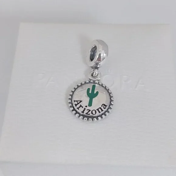 Pandora Arizona Cactus Travel Dangle Charm S925 Silver with box - Picture 3 of 10